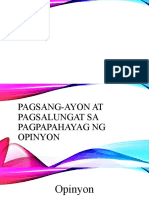 Q2 Pagsang-Ayon at Pagsalungat Sa Pagpapahayag NG Opinyon