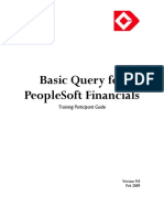 Basic Query for PeopleSoft Financials Training