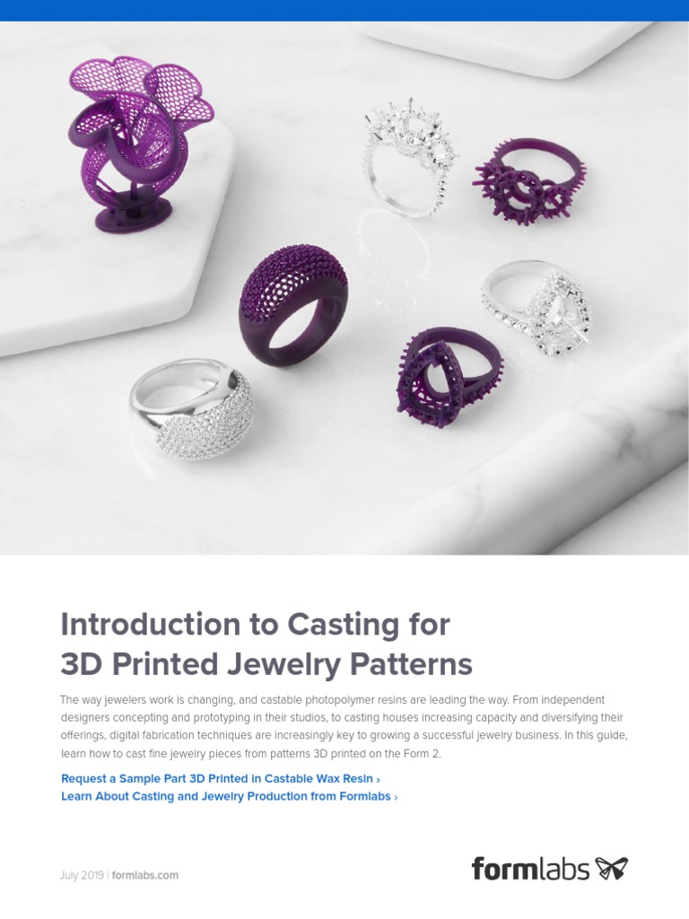 3D Printed Jewelry Casting Guide | PDF | Casting (Metalworking) | Casting