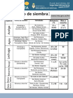 Calendario de Siembra