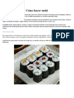 Cómo Hacer Sushi