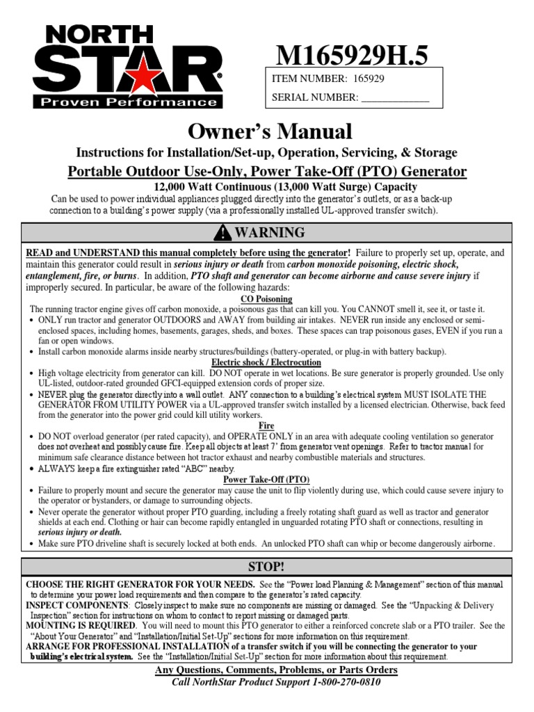 Northern Tool Generator Manual PDF Electric Power Ac Power Plugs