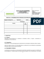 Guia # 4 Determinacion de Densidad de Materiales