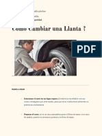 Cómo cambiar una llanta en 7 pasos