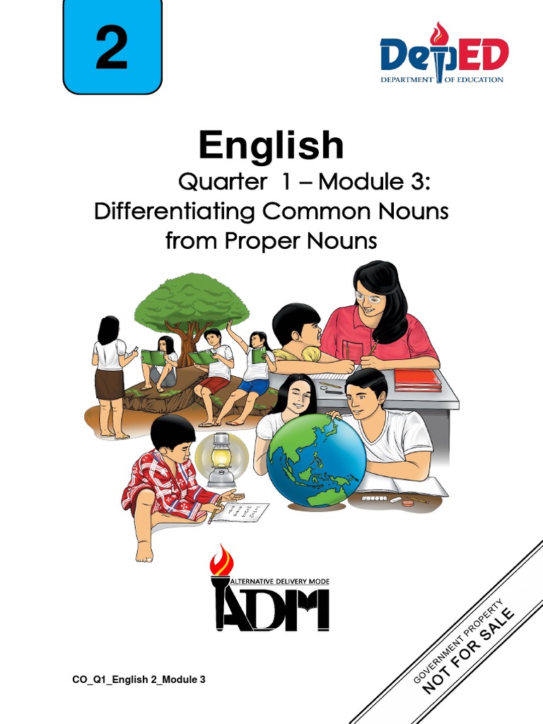 English2 q1 Mod3 Differentiating Common Nouns v2 1 | PDF | Learning