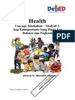 Health2H - Module2 - Kaimportante Sang Husto Kag Balanse Nga Pagkaon