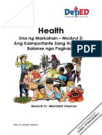 Health2H - Module2 - Kaimportante Sang Husto Kag Balanse Nga Pagkaon