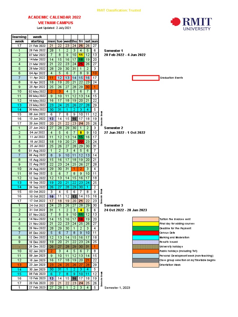2022 Academic Calendar Detailed | Pdf | Services (Economics) | Payments