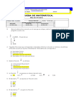 Prueba OCTUBRE 8vo Básico Matemática