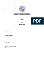 Task 1 in HRMP 205: St. Mary'S College Baganga, Inc. Conception ST., Baganga, Davao Oriental