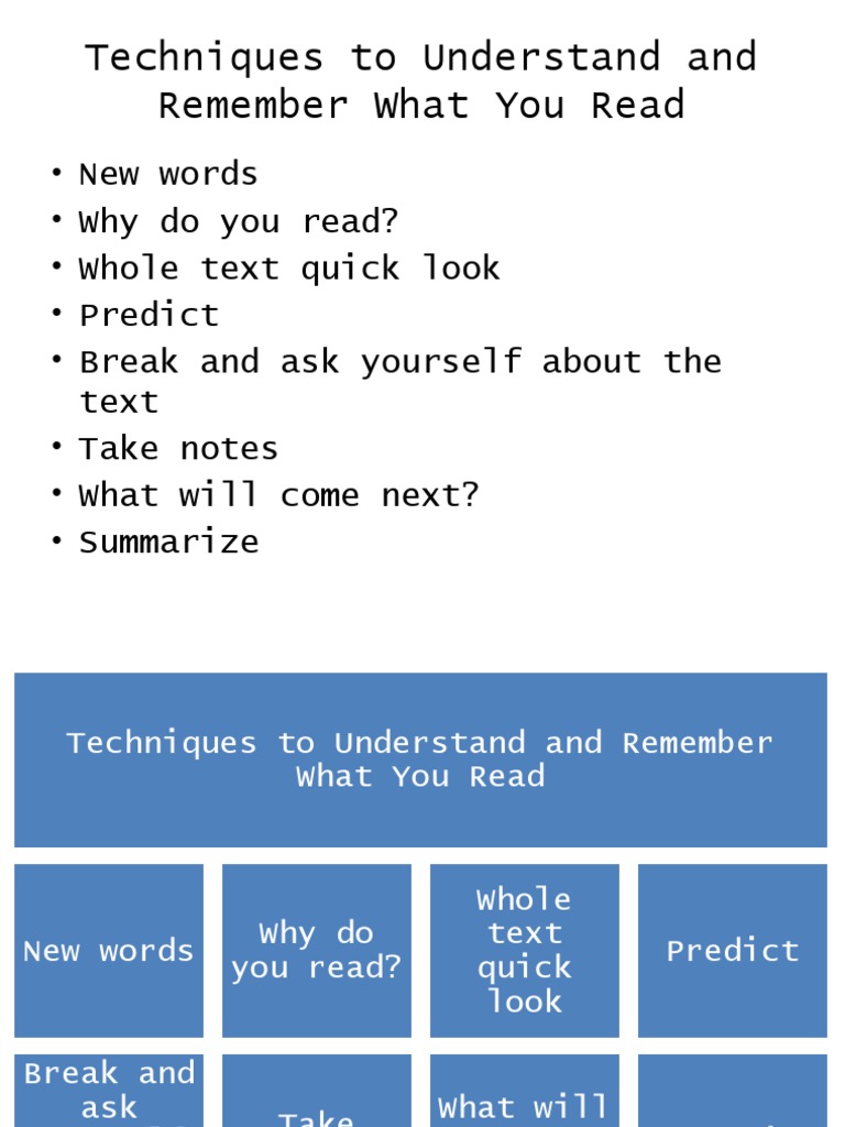 Reading Techniques | PDF
