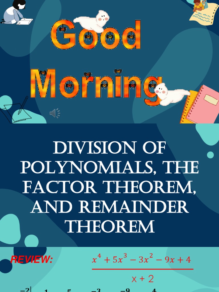 Factor Theorem And Remainder Theorem PDF Algorithms Number Theory