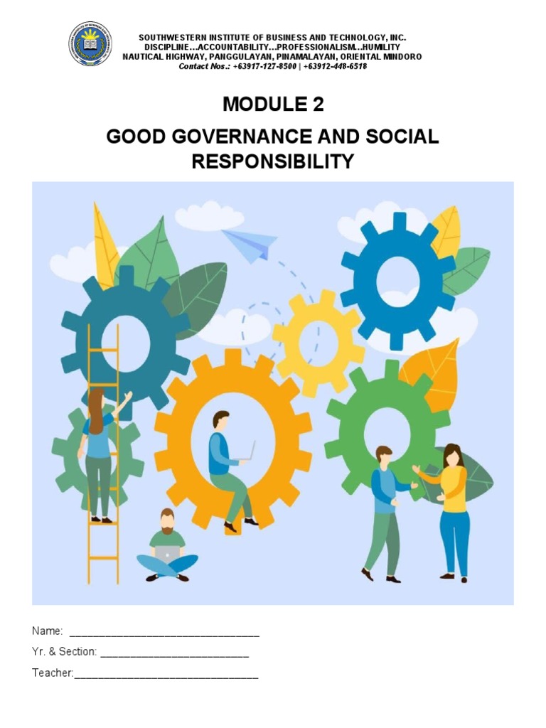CSR and Good Governance Overview | PDF | Corporate Social ...