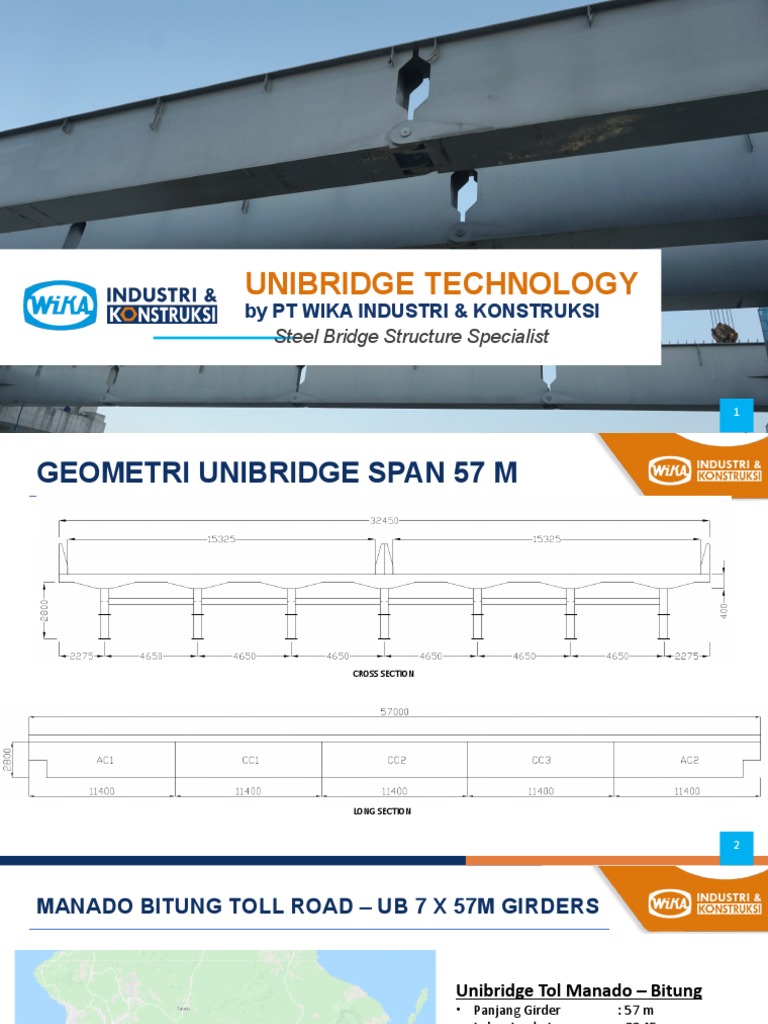 Presentasi Jembatan Unibridge Kirim k2 | PDF | Building Engineering ...