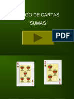 juego  de cartas con sumas