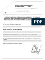 Ensino Fundamental discute poluição dos rios em atividade remota de Ciências