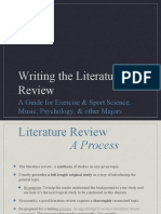 Writing a Literature Review in Psychology and Other Majors