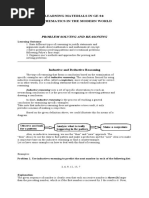 Problem Solving and Reasoning: Learning Materials in Ge 04: Mathematics in The Modern World