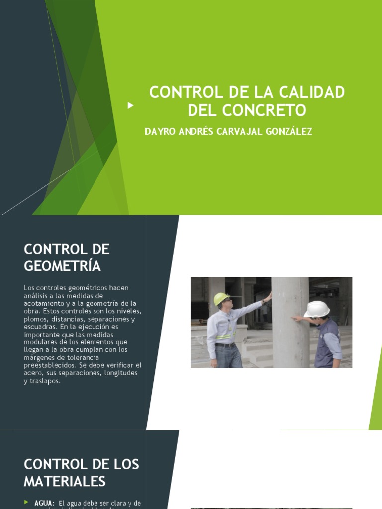 Control de Calidad Del Concreto - Dayro Carvajal | PDF | Hormigón | Cemento