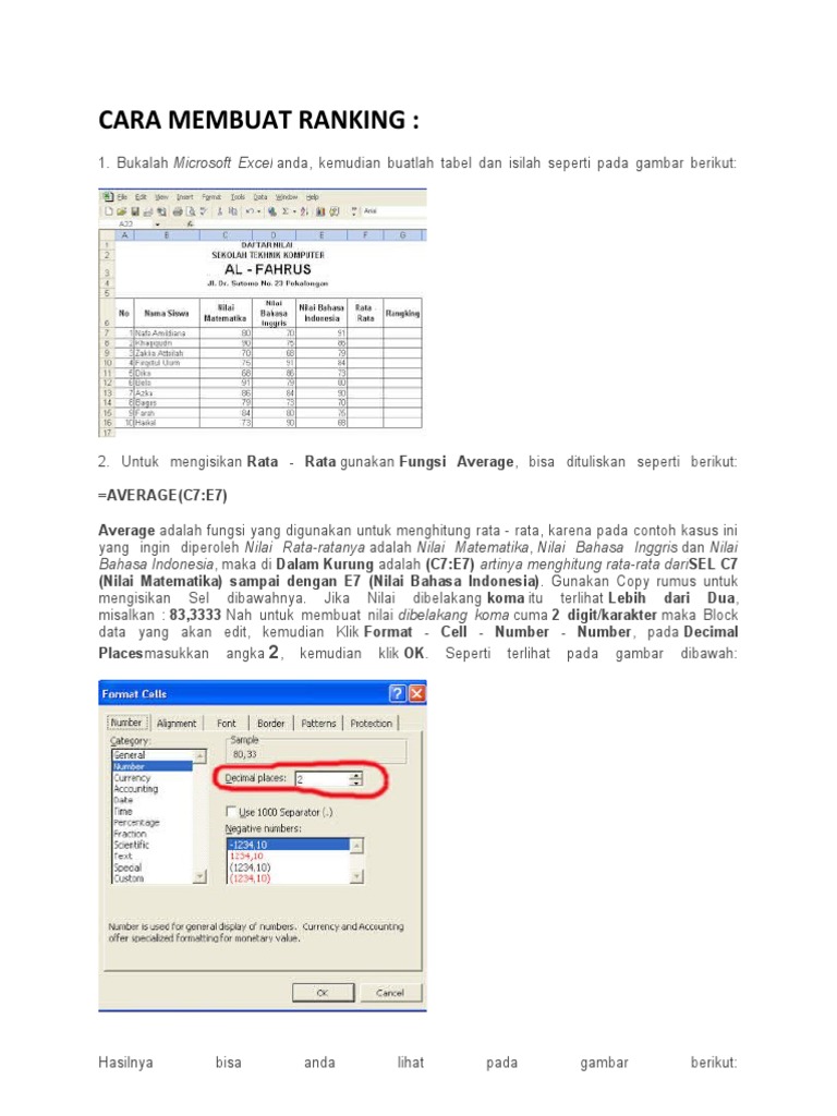 Cara Membuat Ranking | PDF