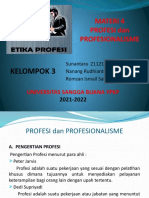 Kelompok 3 Materi 4 Profesi Dan Profesionalisme