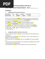 Straight Forward Intermediate Exam II Cycle Unit 3