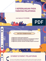 Aspek Keperilakuan Pada Persyaratan Pelaporan