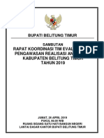 Rapat Koordinasi Tim Evaluasi Dan Pengawasan Realisasi Anggaran Kab Beltim 2019 1