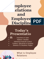 Employee Relations and Employee Discipline