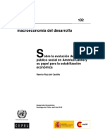 Macroeconomía Del Desarrollo. Evolución Del Gasto Público