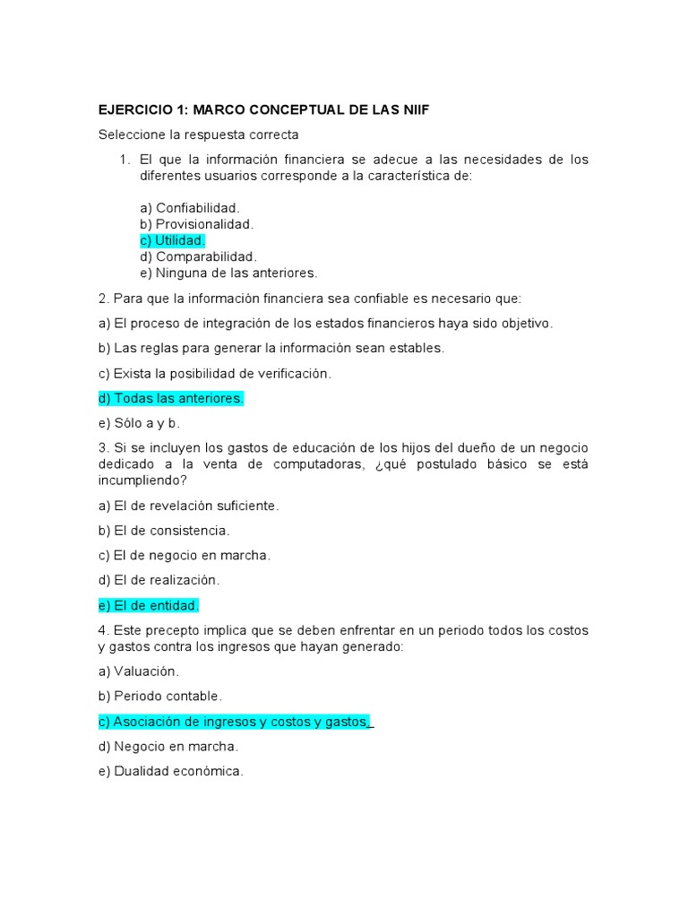 Ejercicios | PDF | Contabilidad | Estado financiero
