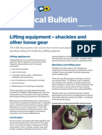 Technical Bulletin: Lifting Equipment - Shackles and Other Loose Gear