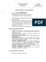 FICHA DE SEGURIDAD BLANQUILHAN NTC IDENTIFICACION DEL PRODUCTO Y DE LA EMPRESA. - PDF Descargar Libre