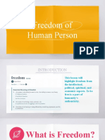 Freedom of Human Person