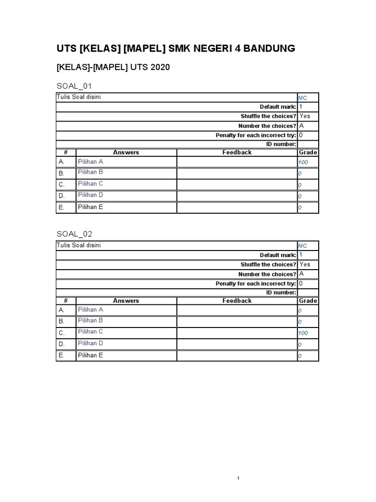 Contoh Template Soal Pdf Computing Software Development