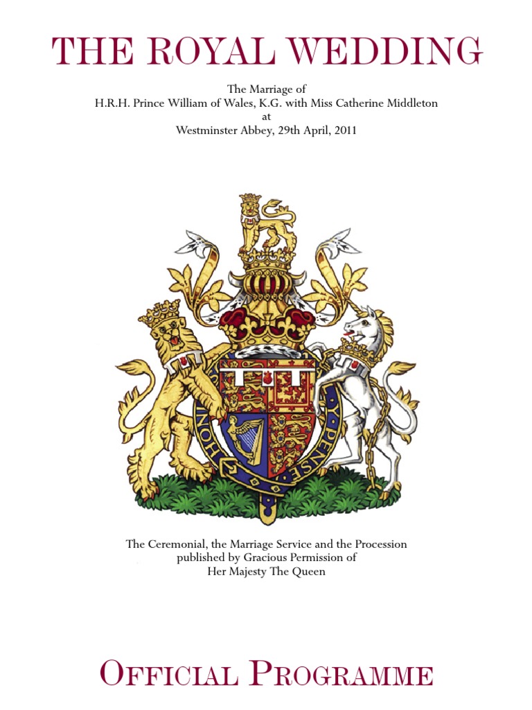 The Royal Wedding Official Program | PDF | Lord's Prayer