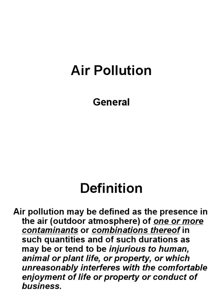 Air Pollution | PDF