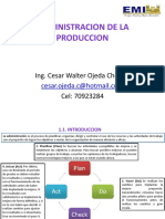 Administración de la Producción: Planificación, Control y Mejora