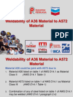 Weldability of A36 Material To A572 Material