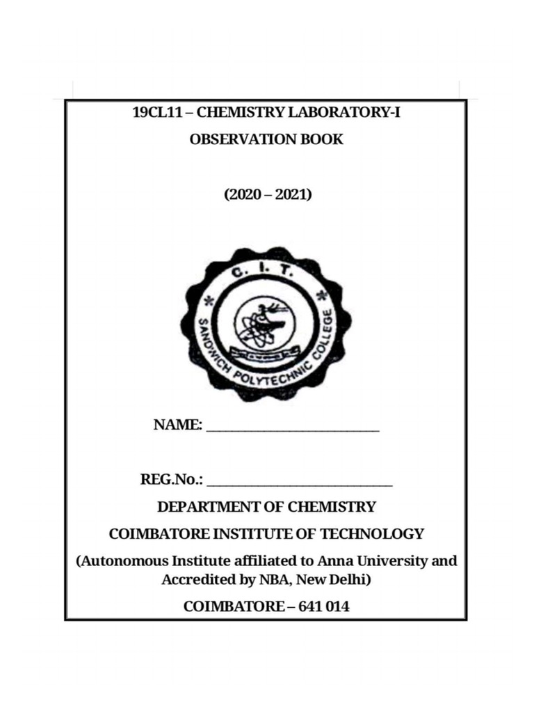 Chemistry Lab Manual PDF