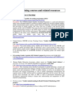 Compilation Gender Trainings and Related Resourcess List 30 Jan 2015