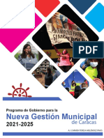 Programa de Gobierno para La Nueva Gestión Municipal de Caracas 2021 2025 de Carmen Meléndez