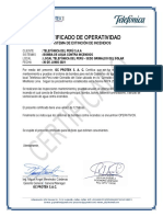 Certificado de Operatividad Bci Gci - Grimaldo Del Solar