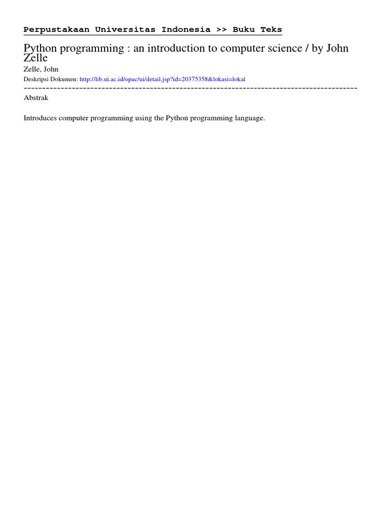 Python programming an introduction to computer science by john zelle