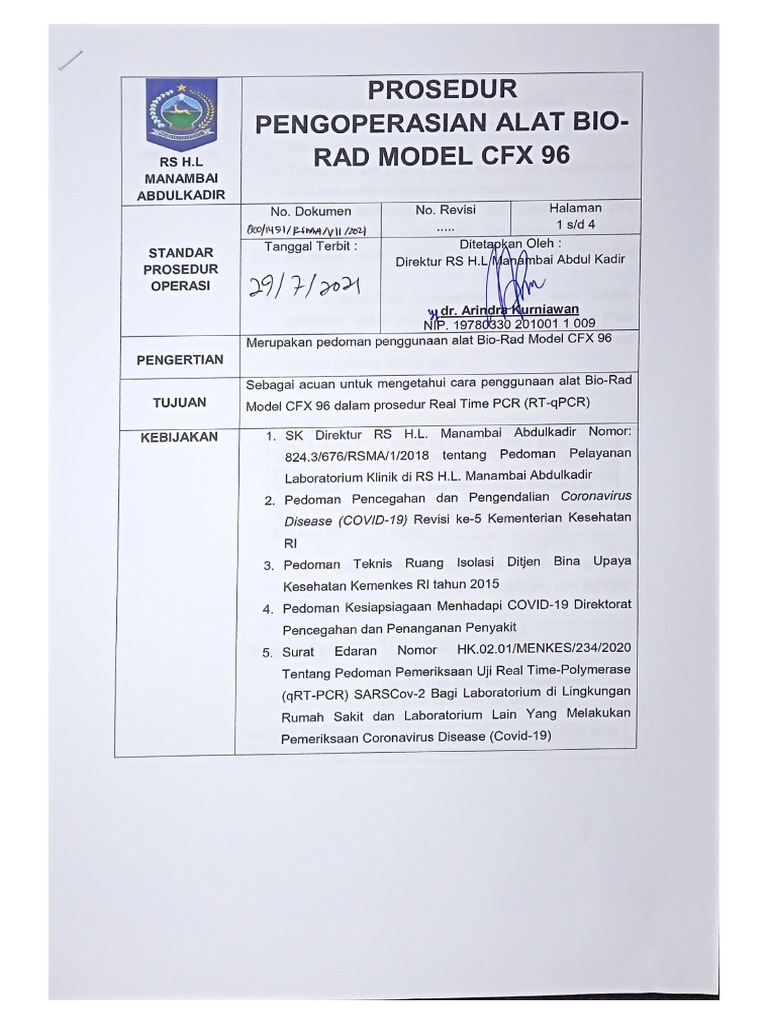 Sop PCR | PDF