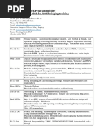 Python and Network Programmability Delivery Plan Oct 2021 For AWS Bridging Training