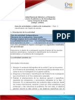 Guia de Actividades y Rúbrica de Evaluación - Fase 2 - Identificación Del Objeto de Estudios