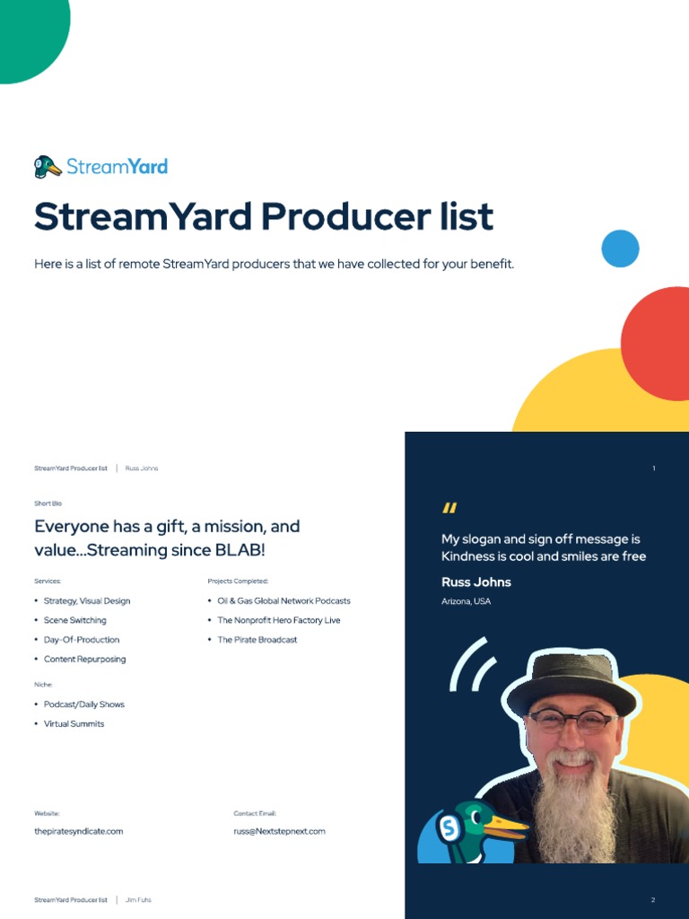 Producer List PDF Podcast