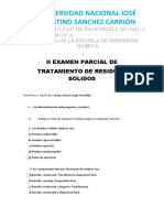 TRATAMIENTO DE RESIDUOS SÓLIDOS: EXAMEN PARCIAL II