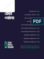 Tabela de Valores Cesar Freitas